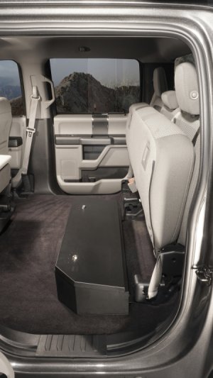 Ford F-350 Super Duty Underseat Lockbox - Rear - Tuffy Products - 2/3 Length with Keyed Lock - `17-`24